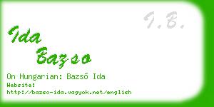 ida bazso business card